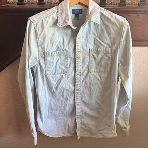 Arizona Light Blue Button-Up Shirt Jacket Shacket Casual Denim Long Sleeve Shirt